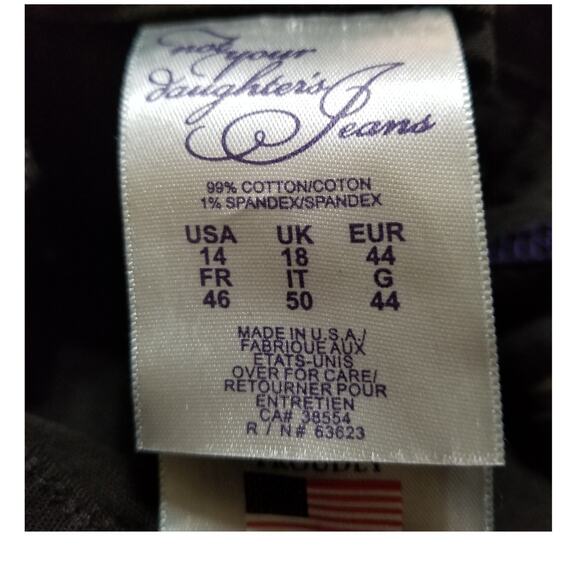 NYDJ Women’s Jeans Black Straight Leg Lift Tuck Jeans Stretch Size 14 - Picture 8 of 10